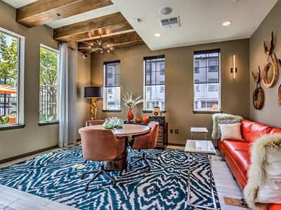 Trendy Living Area at Miro Apartments, Santa Fe Springs, 90670